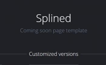 Spline v1.1 Animated Coming Soon Page Template [html]