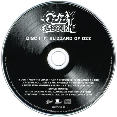 Ozzy Osbourne - Blizzard Of Ozz / Diary Of A Madman 