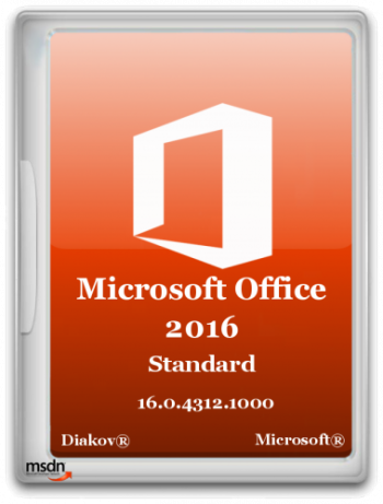Microsoft Office 2016 Standard 16.0.4312.1000 RePack by D!akov