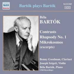 Bartok - Contrasts, Rhapsody no. 1, Mikrokosmos