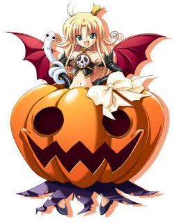 Аниме-арт на тему Хелоуина / Halloween anime-art