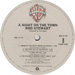 Rod Stewart - A Night On The Town (Warner Bros. 3116-2 USA)