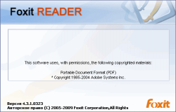 Foxit Reader 4.3.1.0323 + Rus + Antibanner
